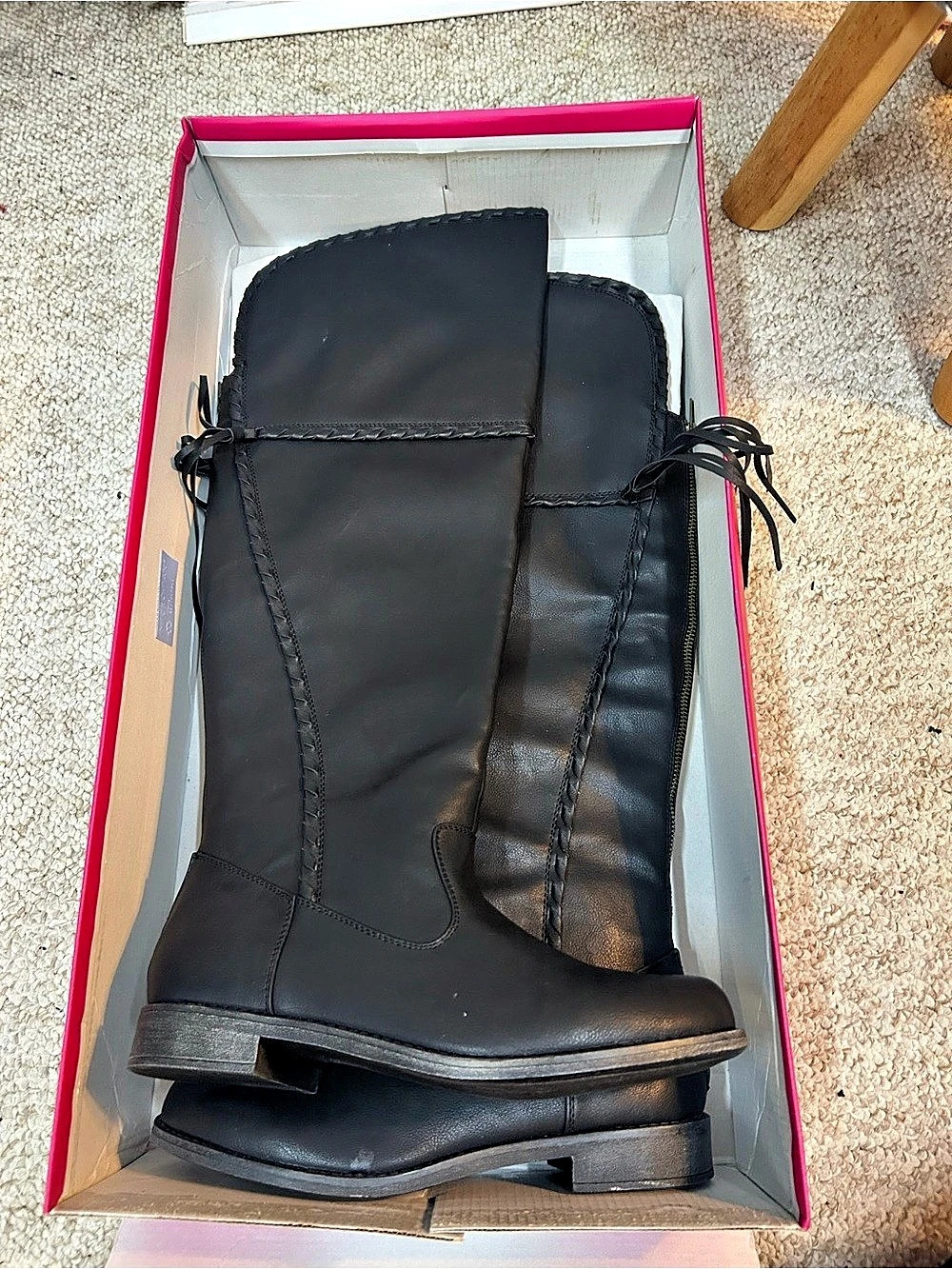 JustFab Priyanka Over-the-Knee Boots in Black US 9